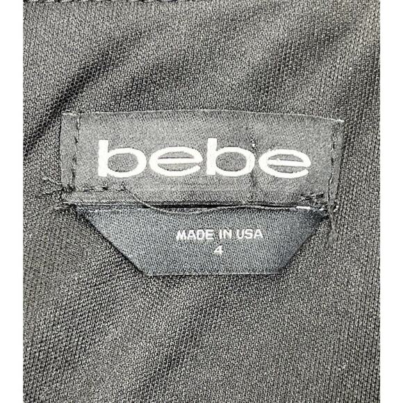 Bebe Sequin Mini Dress Black Size 4 Party Occasion Bodycon Club - Picture 3 of 14